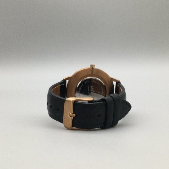 MVMT Santa Monica Watch Women 38mm Rose Gold Tone Black Dial Leather Band main image 5